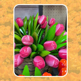 Painted Wooden Tulips