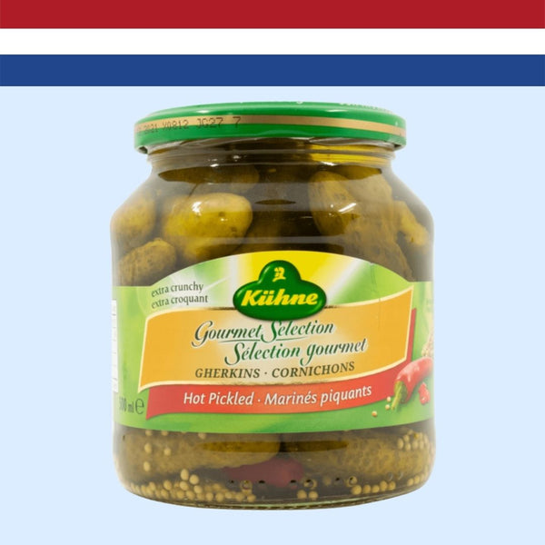 Kühne Gourmet Selections - Hot Pickled Gherkins 500ml